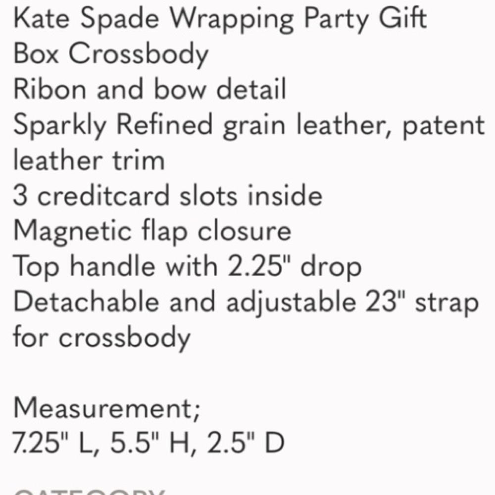 Kate Spade NWT wrapping party gift box crossbody bag NOVELTY - Picture 16 of 16